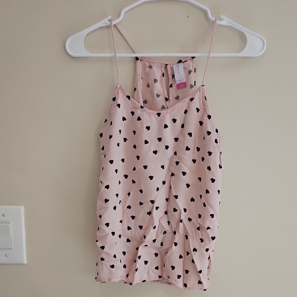 No Boundaries Pink Heart Camisole